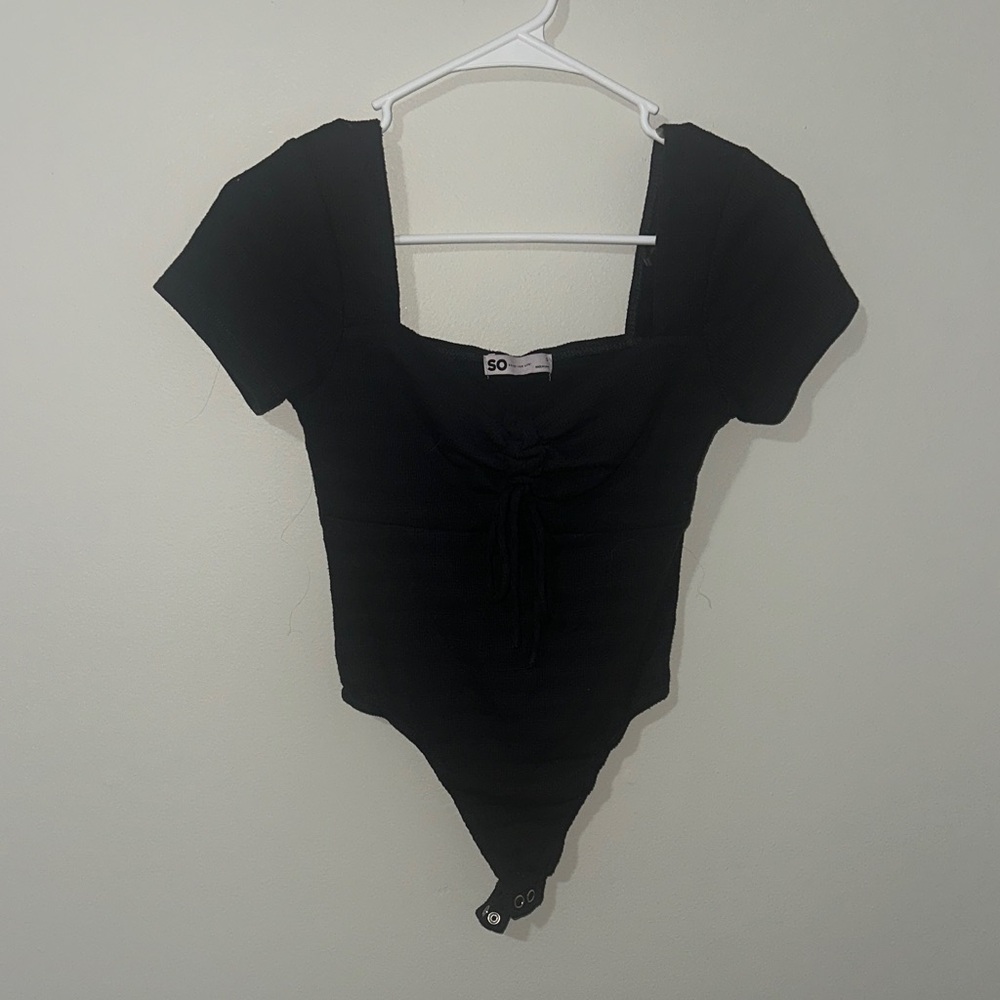 SO Black Short Sleeve Bodysuit